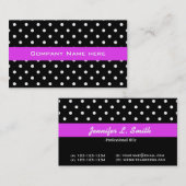 白黒カッコいい水玉模様ビジネスca 名刺 (正面/裏面)