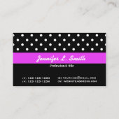 白黒カッコいい水玉模様ビジネスca 名刺 (裏面)