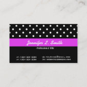 白黒カッコいい水玉模様ビジネスca 名刺 (裏面)