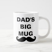 白黒カッコいい父の日のパパの大きい ジャンボコーヒーマグカップ (右)