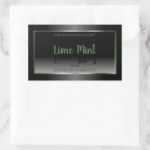 白黒カッコいい製品ラベルの緑の枠 長方形シール (バッグ)