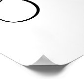 白黒カップルのシャワー歓迎サイン ポスター (角)