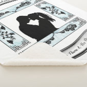 白黒カップルの美しいシルエット シェルパブランケット (3/4)