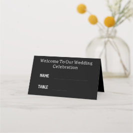 白黒カップル写真結婚披露宴の名前 プレイスカード