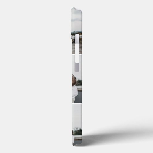 白黒カップル名3枚の写真コラージグリッド Case-Mate iPhoneケース (裏面 / 左)