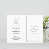 白黒カトリック結婚式 プログラム (スタンド正面)