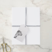 白黒カピバラ ギフトタグ (より糸付き)