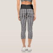 白黒カプリヨガ千鳥格子のレギンス カプリレギンス (裏面)