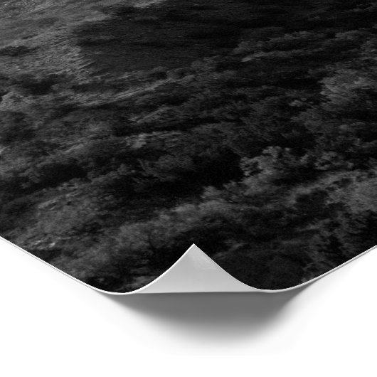 白黒カプロックキャニオン横長16x20 ポスター (角)