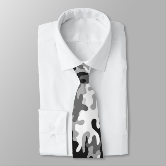 白黒カムフラージュ ネクタイ (タイ)