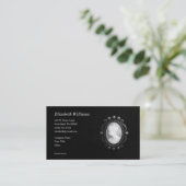 白黒カメオのシルエットの名刺 名刺 (スタンド正面)