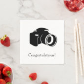 白黒カメラおめでとうございます スタンダードカクテルナプキン (インサイチュ)