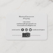 白黒カメラの写真撮影 名刺 (裏面)