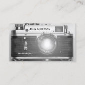 白黒カメラフォトグラファー名刺 名刺 (正面)