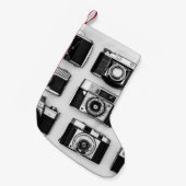 白黒カメラ スモールクリスマスストッキング (正面 (吊り時))