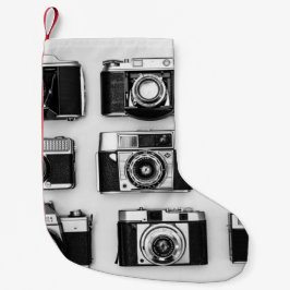 白黒カメラ スモールクリスマスストッキング