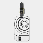 白黒カメラ ラゲッジタグ (正面縦)