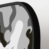 白黒カモフラージパターンモノグラム ピックルボールラケット (左詳細)