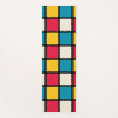 白黒カラフルチェック ヨガマット (正面)