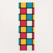 白黒カラフルチェック ヨガマット (裏面)