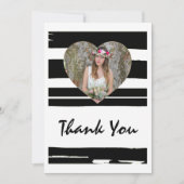 白黒カラフル水彩写真卒業 招待状 (正面)