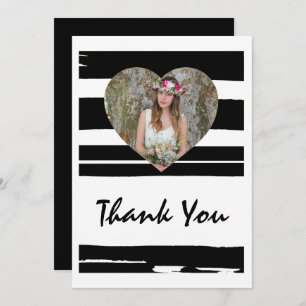 白黒カラフル水彩写真卒業 招待状