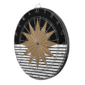 白黒カラーブロックとブラウンサン ダーツボード (正面右)