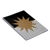 白黒カラーブロックとブラウンサン ノートブック (右側)