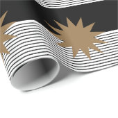 白黒カラーブロックとブラウンサン ラッピングペーパー (ロールコーナー)