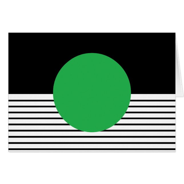 白黒カラーブロックと緑の円 (正面横)