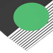 白黒カラーブロックと緑の円 ショートテーブルランナー (コーナー)