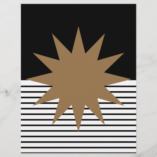 白黒カラーブロック&ブラウンサンスクラップブック紙 (正面)