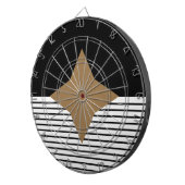 白黒カラーブロック&ブラウンダイヤモンド ダーツボード (正面右)