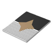 白黒カラーブロック&ブラウンダイヤモンド ノートパッド (回転)