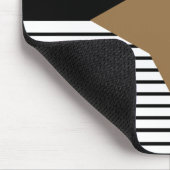 白黒カラーブロック&ブラウンダイヤモンド マウスパッド (コーナー)