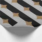 白黒カラーブロック&ブラウンダイヤモンド ラッピングペーパー (角)