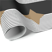 白黒カラーブロック&ブラウンダイヤモンド ラッピングペーパー (ロールコーナー)