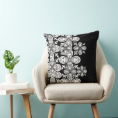 白黒カラーme抽象芸術花びら枕 クッション (椅子)