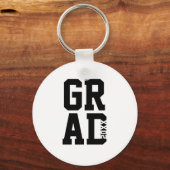 白黒カレッジカラーズ卒業記念 キーホルダー (正面)