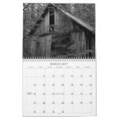 白黒カレンダー カレンダー (3月 2027)