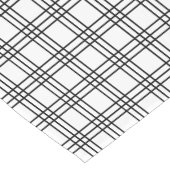 白黒カントリーファームハウスパターン ショートテーブルランナー (コーナー)