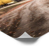 白黒カントリー秋ランドスケーププリント ポスター (角)