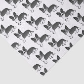 白黒カーディガンウェルシュコーギードッグパターン 薄葉紙 (詳細)