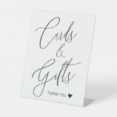 白黒カードとギフトブライダルシャワー 台座サイン (正面)