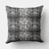 白黒カールのタイル模様装飾用クッション クッション (裏面)