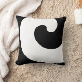 白黒カールスパイラルクッミニマルション クッション (ブランケット)