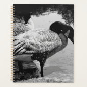 白黒ガチョウ静かな瞬間バイザレイク プランナー手帳 (正面)