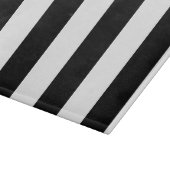 白黒ガラスストライプの製切削板 カッティングボード (角)