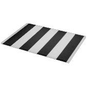 白黒ガラスストライプの製切削板 カッティングボード (角)