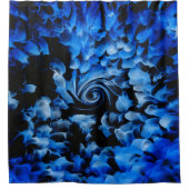 白黒ガラス抽象芸術シャワーカーテン シャワーカーテン (正面)